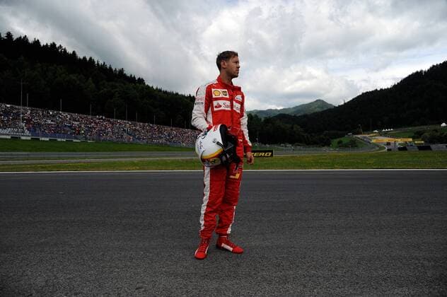 Sebastian Vettel, Scuderia Ferrari, Ausfall Training 1, formula 1 GP, Austria in Spielberg, 19.06.2014 Photo:mspb Jerry Andre Sebastian Vettel, Ausfall Training 1, formula 1 GP, Austria