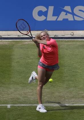 19.06.2015. Birmingham, England. Aegon Classic Tennis Tournament. Katerina Siniakova (Cze) in quarter final action against Angelique Kerber (Ger). Kerber won in straight sets 6-2, 6-4. xAlanxMartinx  ActionPlus11633156