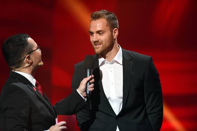 Aktuell Handball, EM in Polen 2016, Gruppenauslosung in Krakau 2015.06.19 KRAKOW, HANDBALL MENS EHF EURO 2016 POLAND FINAL DRAW CEREMONY: ANDREAS WOLFF --- Newspix.pl  20150619LUK0286