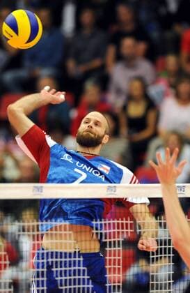 Ales Holubec (CZE) a ball during the match of the group D of the Volleyball World League Czech Republic vs France in Ceske Budejovice, Czech Republic, June 19, 2015. (CTKxPhoto VaclavxPancer) CTKPhotoP201506190858401  VPC_03