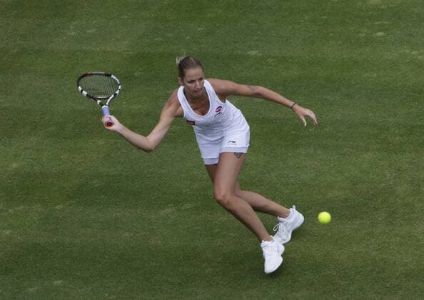 Aktuell Tennis, WTA Turnier in Birmingham, Halbfinale 20.06.2015. Birmingham, England. Aegon Classic Tennis Tournament. Kristina Mladenovic (Fra) in semi-final action against Karolina Pliskova (Cze). xAlanxMartinx  ActionPlus11633524
