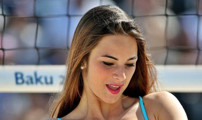 European Games Baku BAKU,AZERBAIJAN,20.JUN.15 - European Games Baku, Beach volleyball Beachvolleyball Image shows a girl. GEPAxpictures xM.xOberlaender