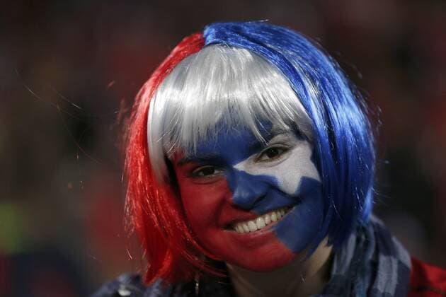 Football , Chile v Bolivia. Copa America Championship 2015 . Chile s fans cheer their team prior to the group A football match of the 2015 Copa America against Bolivia at the National stadium in Santiago, Chile. 19 06 2015 Andrés Piña Photosport Chile v Bolivia, Copa America 2015. 