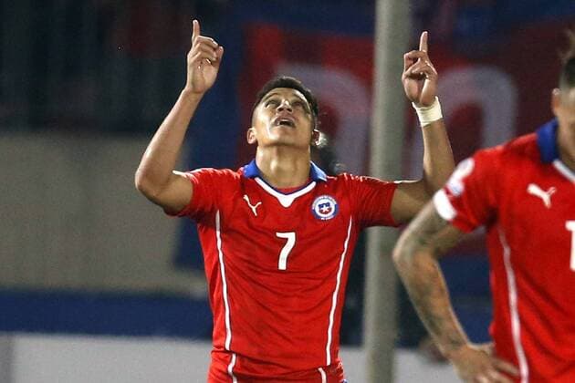 Aktuell Fußball, Copa America, Chile - Bolivien Football , Chile v Bolivia. Copa America Championship 2015 . Chile s player Alexis Sanchez, celebrates scoring against Bolivia during the group A football match of the 2015 Copa America at the National stadium in Santiago, Chile. 19 06 2015 Andrés Piña Photosport Chile v Bolivia, Copa America 2015. 
