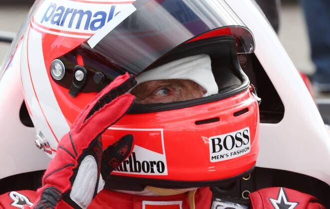 FORMULA 1 - GP of Austria 2015 SPIELBERG,AUSTRIA,20.JUN.15 - MOTORSPORTS, FORMULA 1 - Grand Prix of Austria, Red Bull Ring, legends race. Image shows chairman of the advisory board Niki Lauda (Mercedes GP). GEPAxpictures xAndreasxPranter