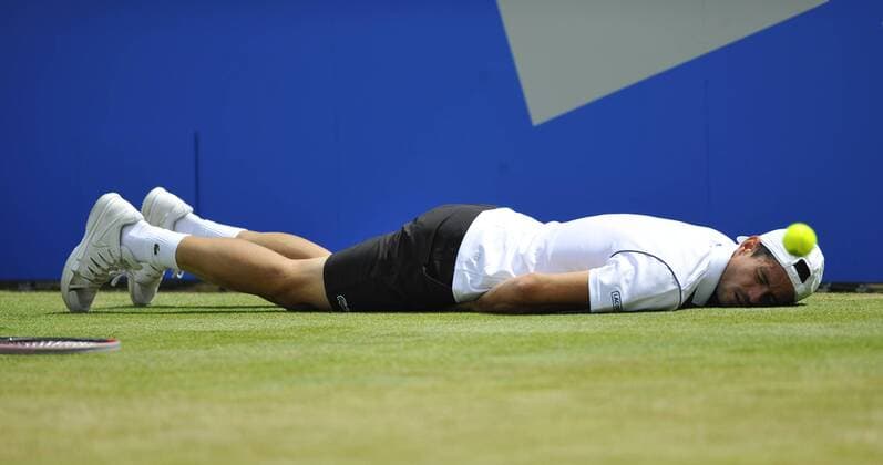 Aktuell Tennis, ATP Turnier im Queen s Club, Halbfinale 19 June 2015: Guillermo Garcia-Lopez (ESP) in action during his defeat by Kevin Anderson (RSA) in their MenÕs Singles Quarter Final match - Kevin Anderson (RSA) def Guillermo Garcia-Lopez (ESP) 7-6, 7-5 during the AEGON Championship at the Queen s Club in London, UK. TENNIS: JUN 19 Aegon Championship Icon1506193335 EDITORIAL USE ONLY