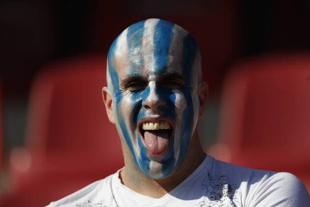 Football , Uruguay v Paraguay Copa America 2015 . Uruguay s fans cheer before the game against Paraguay for group B of the 2015 Copa America at La Serena stadium, Chile. 20 06 2015 Marcelo Hernandez Photosport Uruguay v Paraguay, Copa America 2015. 