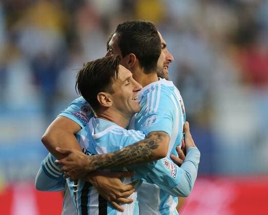 Argentina-Jamaica VINA DEL MAR, CH - 06 20 2015: ARGENTINA X JAMAICA - Higuain celebrates goal during the match between Argentina-Jamaica held at Estadio Sausalito, Vina Del Mar in Group B of the Copa America. (Photo: Carlos Ezequiel Vannoni FotoArena).  CarlosxEzequielxVannoni