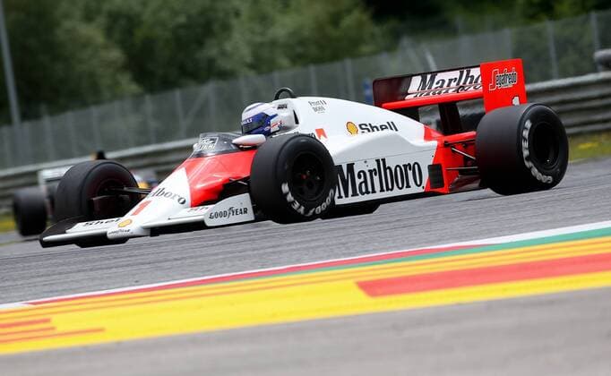 FORMULA 1 - GP of Austria 2015 SPIELBERG,AUSTRIA,21.JUN.15 - MOTORSPORTS, FORMULA 1 - Grand Prix of Austria, Red Bull Ring, legends race. Image shows Alain Prost in the 1985 McLaren MP4 2b. GEPAxpictures xChristianxWalgram