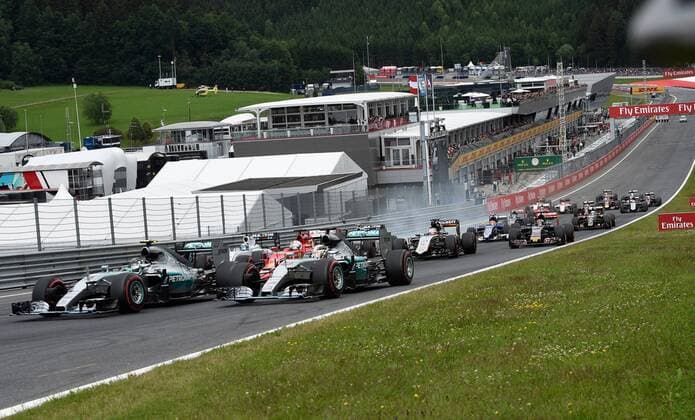 Start, formula 1 GP, Austria in Spielberg, 21.06.2015 Photo:mspb Jerry Andre Start, formula 1 GP, Austria