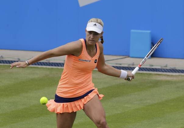21.06.2015. Birmingham, England. Aegon Classic Tennis Tournament. Angelique Kerber (Ger) in action agains Karolina Pliskova (Cze)during her singles final xAlanxMartinx  ActionPlus11634006