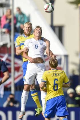 June 21, 2015 - Olomouc - 150621 SWE Filip Helander - Englands James Ward-Prowse -- U21 U 21 EM - SWE - England JohannaLundberg BILDBYRAN kod JL 135403 News - June 21, 2015  - ZUMAb138