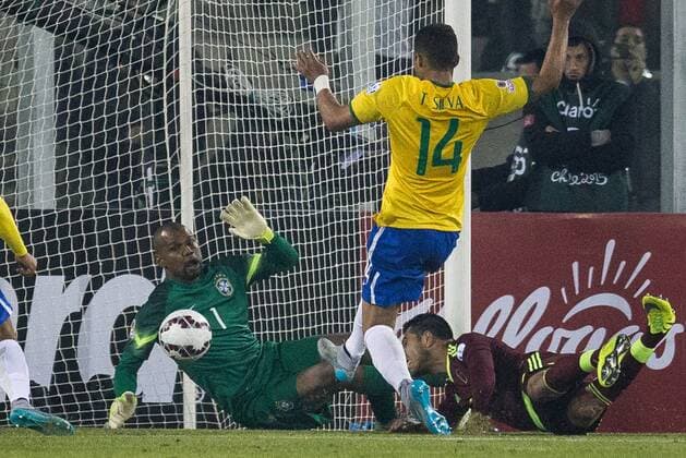 Brazil vs Venezuela SANTIAGO, CHILE - 06 21 2015: BRAZIL X VENEZUELA - Venezuela Fedor N. nods to mark goal during the match between Brazil vs Venezuela, valid for the third round of the first phase of Group C of the Copa America 2015 held at the Estadio Monumental David Arellano. (Photo: Marcelo Machado de Melo FotoArena)  MarceloxMachadoxdexMelo