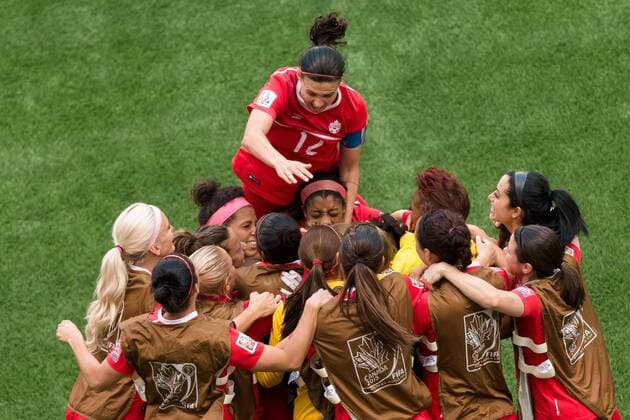 June 21, 2015: Josee BELANGER of Canada celebrates her goal during a round of 16 match between Canada and Switzerland at the FIFA Women s World Cup Canada 2015 at BC Place Stadium on 21 June 2015 in Vancouver, Canada. Canada won 1-0. Sydney Low Cal Media. Soccer 2015: FIFA Women s World Cup JUNE 21 - ZUMAc04_