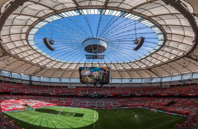 June 21, 2015: A general view of BC Place Stadium at the round of 16 match between Canada at the FIFA Women s World Cup Canada 2015 on 21 June 2015 in Vancouver, Canada. This is a HDR processed photograph. Canada won 1-0. Sydney Low Cal Media. Soccer 2015: FIFA Women s World Cup JUNE 21 - ZUMAc04_