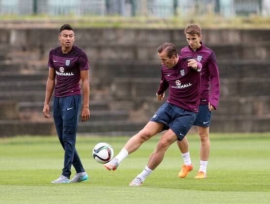 England s Harry Kane in action during training England Training Session- UEFA Under 21 s - Legionarska Training Ground - Czech Republic - 22nd June 2015 - Picture David Klein Sportimage EDITORIAL USE ONLY. No use with unauthorised audio, video, data, fixture lists, club league logos or live services. Online in-match use limited to 120 images, no video emulation. No use in betting, games or single club league player publications.