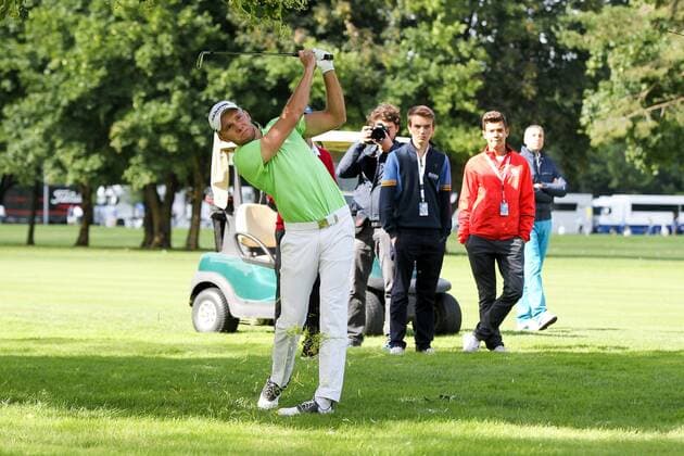 Moosinning Maximilian Kieffer (GER) schlaegt aus dem Rough , BMW International Open 2015, Show Event, Golf, 23.06.2015 Copyright: Kolbert xEibner-Pressefoto EP_ckt