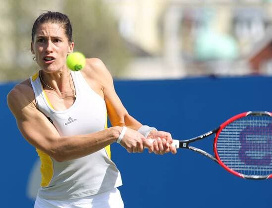 TENNIS - WTA Tennis Damen Aegon International 2015 EASTBOURNE,ENGLAND,24.JUN.15 - TENNIS - WTA Tour, Aegon International. Image shows Andrea Petkovic (GER). GEPAxpictures xAlanxGrieves