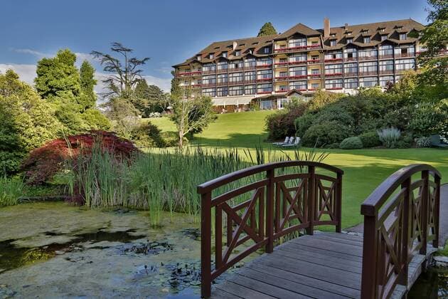 25.06.2015, Fussball Deutsche Nationalmannschaft, EM-2016 in Frankreich, Das Hotel Ermitage in Evian-les-Bains am Genfer See, das Quartier der Deutschen Nationalmannschaft in Frankreich während der EM-2016. 