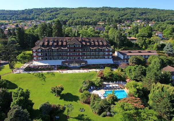 25.06.2015, Fussball Deutsche Nationalmannschaft, EM-2016 in Frankreich, Das Hotel Ermitage in Evian-les-Bains am Genfer See, das Quartier der Deutschen Nationalmannschaft in Frankreich während der EM-2016. 