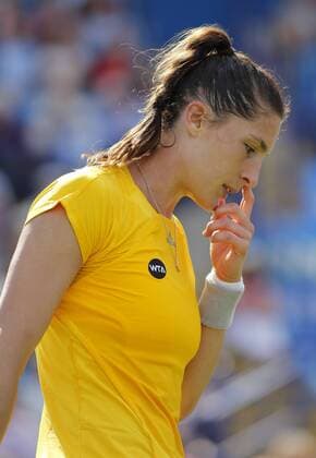 25.06.2015 Eastbourne, England. Aegon International Tennis championships Eastbourne. Andrea Petkovic (GER) during her quarter finals match against Caroline Wozniacki (DEN) xHongboxChenx  ActionPlus11634991