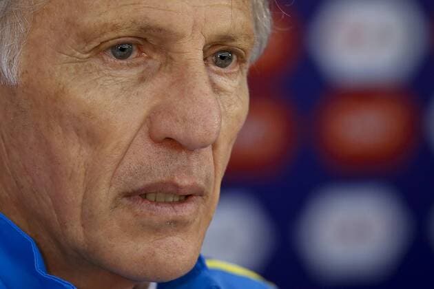 VINA DEL MAR, June 25, 2015 -- Colombia s head coach Jose Pekerman attends a press conference PK Pressekonferenz in Vina del Mar, Chile, on June 25, 2015. Colombia will play Argentina in a quarterfinal of the 2015 Copa America on June 26. Mauricio Alvarado ) (CORRECTION)(SP)CHILE-VINA DEL MAR-COPA AMERICA-COLOMBIA COLPRENSA 