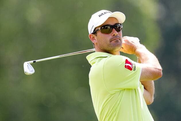 Aktuell Golf, BMW International Open in München Eichenried Moosinning Florian Fritsch (GER) am Abschlag, Tee , BMW International Open 2015, Tag 2, Golf, 26.06.2015 , Copyright: Kolbert Eibner-Pressefoto EP_CKT