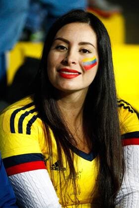 Football , Argentina v Colombia. Copa America Championship 2015 . Colombia s fans cheer their team prior to the 2015 Copa America football championship quarterfinal match against Argentina at the Sausalito stadium in Vina del Mar, Chile. 26 06 2015 Jonathan Mancilla Photosport Argentina v Colombia, Copa America 2015. 