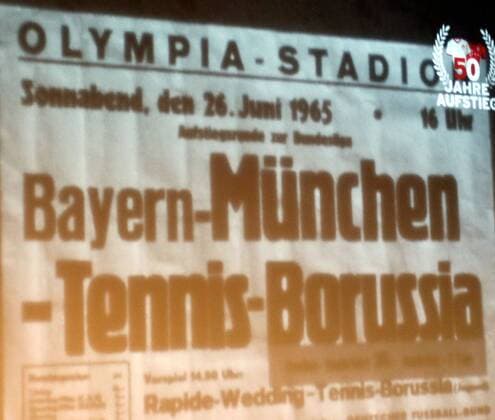 Eine Eintrittskarte vom Aufstiegs-Spiel Fussball Erlebniswelt in der Allianz Arena FC Bayern München 50 Jahre Bundesliga-Aufstieg 26.06.2015