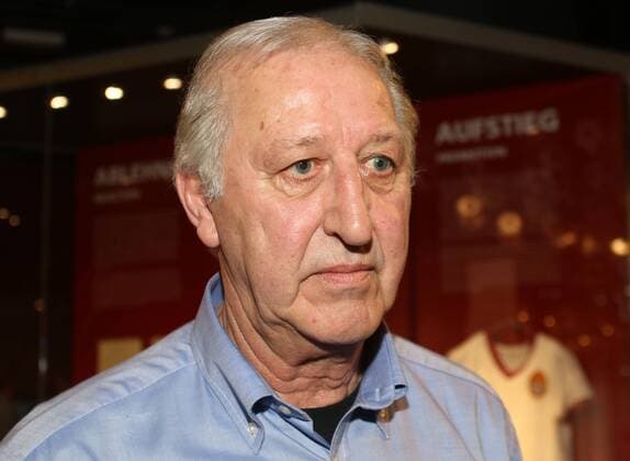 Ehemaliger FC Bayern-Spieler Rudolf Grosser. Fussball Erlebniswelt in der Allianz Arena FC Bayern München 50 Jahre Bundesliga-Aufstieg 26.06.2015