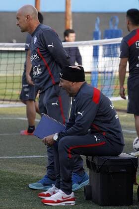 Football, Chilean national team Nationalteam training session. Chile s manager Jorge Sampaoli is pictured during the morning training session at the Juan Pinto Duran training center in Santiago, Chile. 27 06 2015 Paul Plaza Photosport Entrenamiento de la seleccion chilena. 27 06 15 