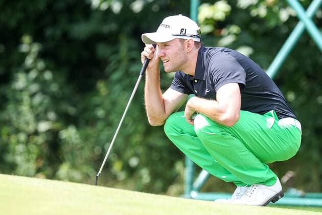 Moosinning Maximilian Kieffer (GER) beim lesen der Puttlinie , BMW International Open 2015, Tag 3, Golf, 27.06.2015 , Copyright: Kolbert Eibner-Pressefoto EP_CKT