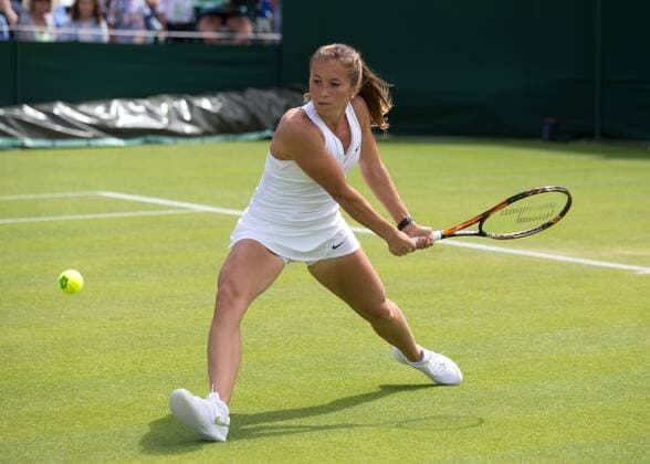 Annika Beck (GER) Tennis - Wimbledon 2015 - Grand Slam ITF ATP Tennis Herren WTA Tennis Damen - AELTC - London - - Great Britain - 29 June 2015. Juergen Hasenkopf