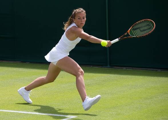 Annika Beck (GER) Tennis - Wimbledon 2015 - Grand Slam ITF ATP Tennis Herren WTA Tennis Damen - AELTC - London - - Great Britain - 29 June 2015. Juergen Hasenkopf