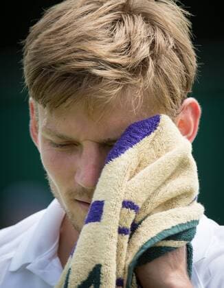 - LONDON, UNITED KINGDOM: Belgian David Goffin reacts during the first round match between Argentina s Horacio Zeballos and Belgian David Goffin at the 2015 Wimbledon grand slam tennis tournament at the All England Tennis Club, in southwest London, Britain, Monday 29 June 2015. Goffin won 6-7, 6-1, 6-1. BENOITxDOPPAGNE  x04653836x
