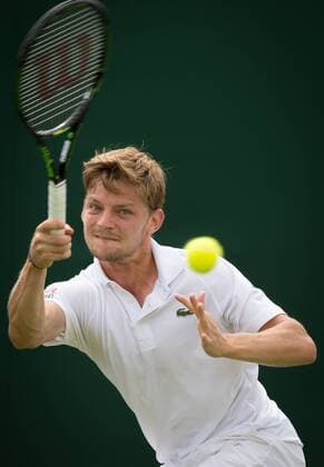 - LONDON, UNITED KINGDOM: Belgian David Goffin plays a forehand during the first round match between Argentina s Horacio Zeballos and Belgian David Goffin at the 2015 Wimbledon grand slam tennis tournament at the All England Tennis Club, in southwest London, Britain, Monday 29 June 2015. Goffin won 6-7, 6-1, 6-1. BENOITxDOPPAGNE  x04653824x