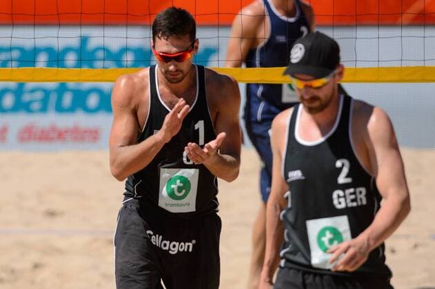 29.06.2015, Den Haag, Hofvijver Stadion World Championships Weltmeisterschaft 2015, Vorrunde Jonathan Erdmann ( 1 GER), Kay Matysik ( 2 GER)