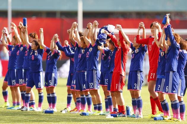 Women s Japan national team Nationalteam group line-up (JPN), JULY 1, 2015 - Football Soccer : Japan team celebrates after the game during the FIFA Women s World Cup Canada 2015 Semi-final match between Japan and England at Commonwealth Stadium in Edmonton, Canada. Noxthirdxpartyxsales  (qdwa041614)