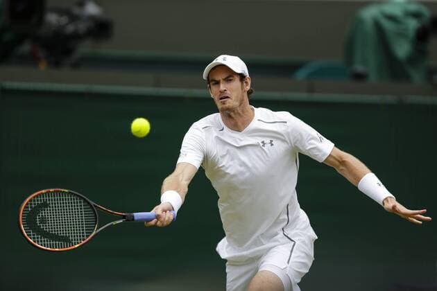 02.07.2015. Wimbledon, England. The Wimbledon Tennis Championships. Gentlemen& x2019;s Singles second round match between third seed Andy Murray (GBR) and Robin Haase (NED). Andy Murray in action xCraigxMercerx  ActionPlus11636919