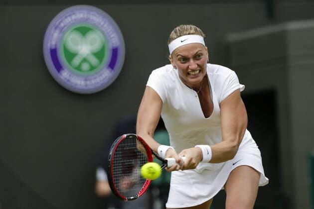 02.07.2015. Wimbledon, England. The Wimbledon Tennis Championships. Ladies& x2019; Singles second round match between second seed Petra Kvitova (CZE) &amp; Kurumi Nara (JPN). Petra Kvitova in action xCraigxMercerx  ActionPlus11636968