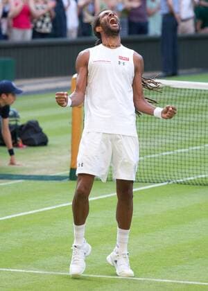 Dustin Brown (GER) Tennis - Wimbledon 2015 - Grand Slam ITF ATP Tennis Herren WTA Tennis Damen - AELTC - London - - Great Britain - 2 July 2015. Juergen Hasenkopf