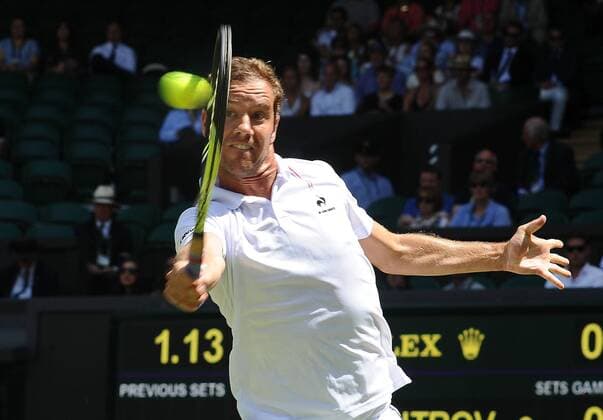 Tennis - 2015 Wimbledon Championships - Week One, Friday Men s Singles, Second Round Grigor Dimitrov (BUL) vs. Richard Gasquet (FRA) Richard Gasquet on Centre Court COLORSPORT ANDREW COWIE 