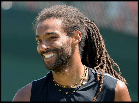 . 03 07 2015. London, United Kingdom. Dustin Brown training at Wimbledon on day 5 of the Championships, Brown shocked the crowd at Wimbledon s Centre Court yesterday by beating Rafael Nadal.  xAndrewxParsonsx xixImagesx IIM-10679-0032