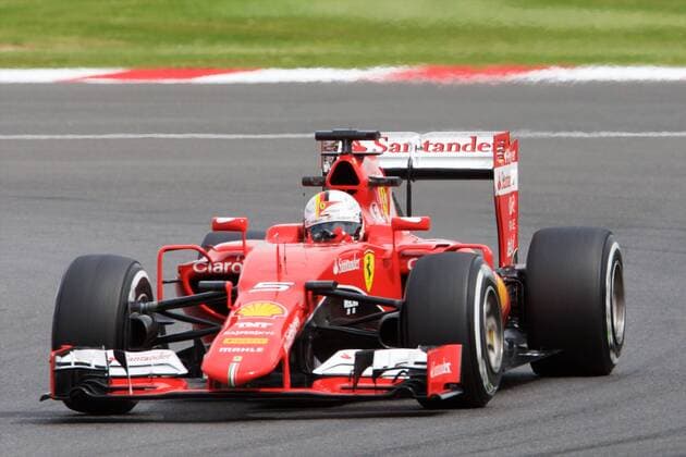03.07.2015. Silverstone, Northants, England. Formula 1 British Grand Prix practice. Sebastian Vettel, Scuderia Ferrari. xTimxWilliamsx  ActionPlus11637300