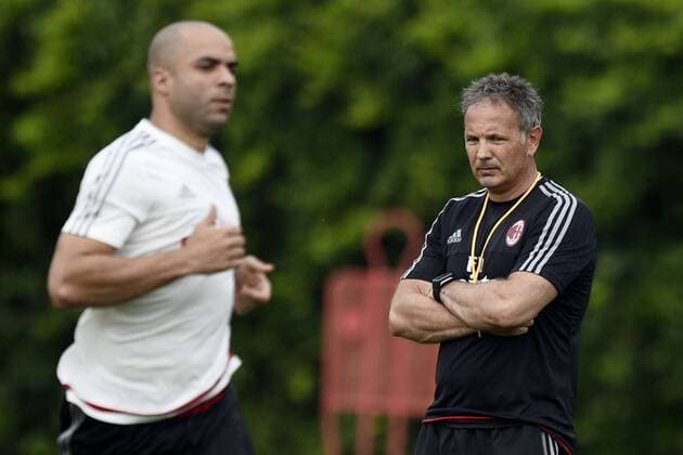 Aktuell Fußball, Italien, Training AC Mailand Carnago AC Milan Training Sinisa Mihajlovic-Alex 