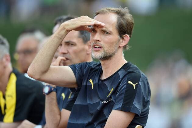 03.07.2015, Fussball, Saison 2015 2016, 1. Bundesliga Vorbereitungsspiel, VfLRhede - Borussia Dortmund, Trainer Thomas Tuchel (Borussia Dortmund)