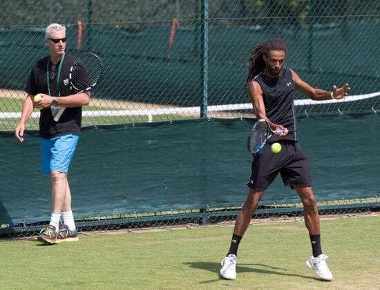 Dustin Brown (GER) Tennis - Wimbledon 2015 - Grand Slam ITF ATP Tennis Herren WTA Tennis Damen - AELTC - London - - Great Britain - 3 July 2015. Juergen Hasenkopf