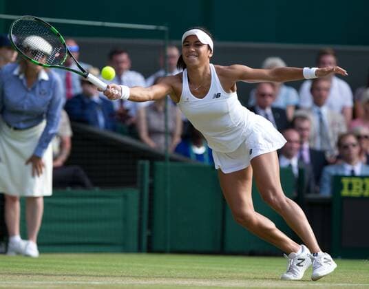 Heather Watson (GBR) Tennis - Wimbledon 2015 - Grand Slam ITF ATP Tennis Herren WTA Tennis Damen - AELTC - London - - Great Britain - 3 July 2015. Juergen Hasenkopf