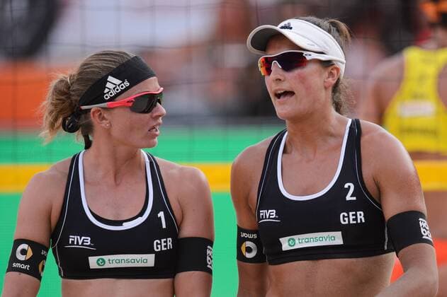 03.07.2015, Den Haag, Hofvijver Stadion World Championships Weltmeisterschaft 2015, Halbfinale Katrin Holtwick ( 1 GER), Ilka Semmler ( 2 GER)