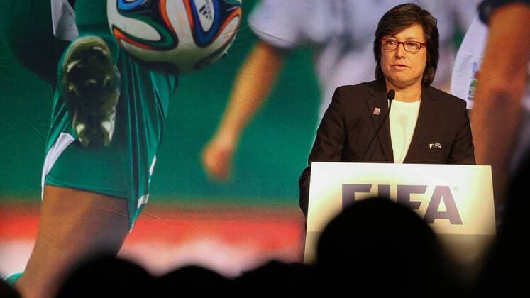 Moya Dodd aus Australien, Mitglied im FIFA Exekutivkomitee, Member of the FIFA Executive Committee, bei der Eröffnung des 6. FIFA Frauenfußball Symposium, 6th FIFA Women s Football Symposium, Opening, Fussball, FIFA Frauen-WM 2015, Pressekonferenz, xozx